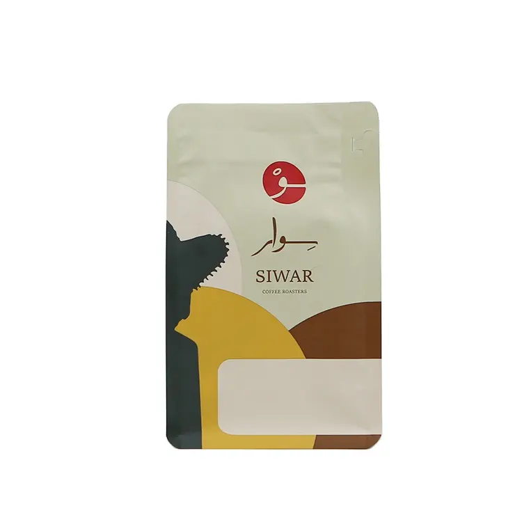 Fábrica OEM Personalizado Resealable Flat Bottom Flexível Embalagem 250g500g1kg Bolsas De Café para Chocolate Pó Café Moído
