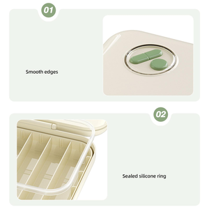 Organizador de Pastillas Semanal Portátil Personalizable al por Mayor, Mini Contenedor de Almacenamiento de Pastillas con 2 Compartimentos y Tapa Abatible para Viajes - Product Image 2
