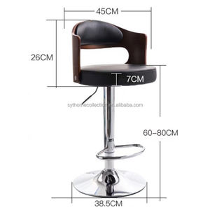 Nuovo Design Sgabello Alto Regolabile in Pelle PU per Uso Domestico e Commerciale, Struttura in Ferro, Sedia da Bar Pieghevole - Product Image 3