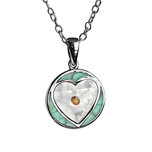 Collar Minimalista de Acero Inoxidable con Corazón y Semilla de Mostaza, Joyería de Fe para Mujer, Resistente al Deslustre - Product Image 6