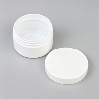 Pot en plastique PP blanc de 250 ml à large ouverture avec couvercle à vis plat pour crème de soin, boue, gommage visage et corps, cire, et sous-conditionnement de matériaux