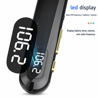 Écouteurs sportifs sans fil à tour de cou avec radio FM, écran LED, connexion double téléphone, fente pour carte TF et plus de 40 heures d'autonomie