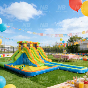 Oxford Fabric Inflatable Bouncer Jumping <b>Slide</b> Home Use House With Castle for Kids Coconut House Oxford Fabric Inflatable - Product Image 6