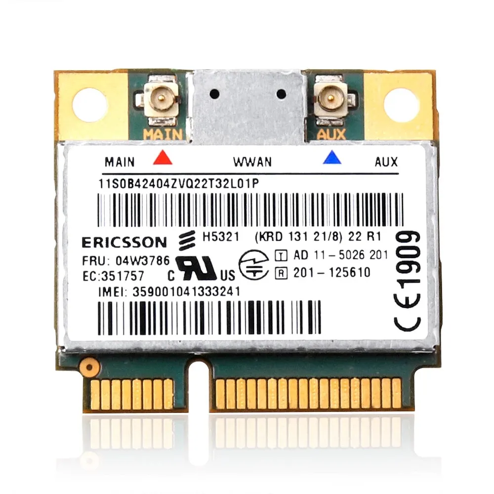 H5321 FRU:60Y3297 04W3786 Kartu PCI-E GSM EDGE GPRS HSPA + 21MB GPS WLAN untuk T430 S430 X230 W530 X131