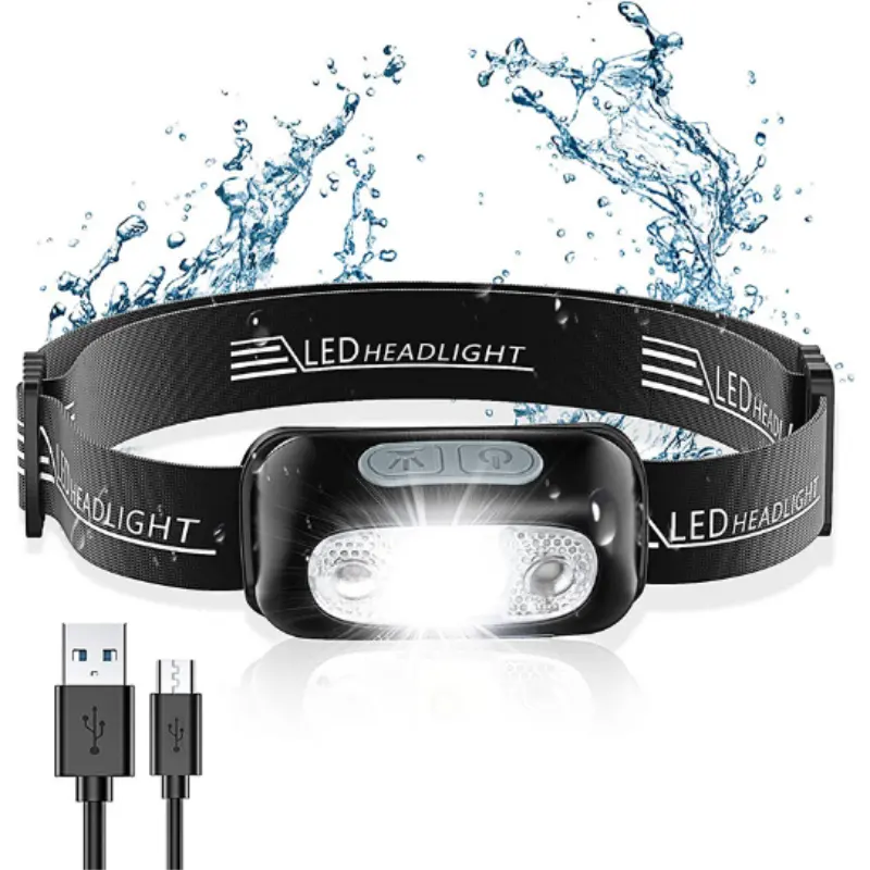 Waterproof Head Lights Hand Motion Sensor Headlamp Adjustable LED Headlamp LED Headlight for Running