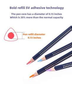 Juego de 12 lápices de acuarela Bview Art con pincel - Product Image 4