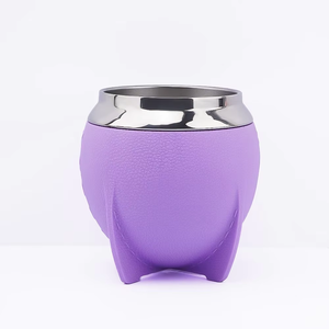 Ensemble de <span class=keywords><strong>gourde</strong></span> à yerba mate de 280 ml (9,4 oz) avec <span class=keywords><strong>paille</strong></span> en acier inoxydable et tasse à yerba mate en cuir fait main - Product Image 5