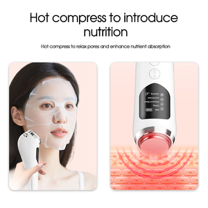 Dispositivo di Bellezza per il Viso con Massaggiatore Facciale, Prodotti di Bellezza con Fototerapia e Compressione Calda per Uso Domestico - Product Image 4