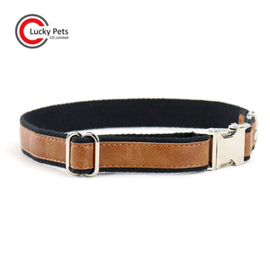 Fabricante personalizado de collares para mascotas, collar de perro de cuero vegano con acolchado de cáñamo y hebilla de metal - Product Image 4