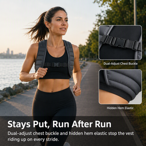 Gilet Zavorrato da Donna a Basso Profilo, Gilet da Corsa Tipo Bolero per Pesi da 2,2 a 6,8 kg, <span class=keywords><strong>con</strong></span> Imbottiture Morbide, Piastre da 4,5 kg, Tasca Nascosta, Spallacci Regolabili, Taglie dalla XS alla XL - Product Image 1