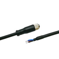 Connecteur étanche personnalisé à résistance de contact de 1 m, 3 broches femelle, capteur M8 vers câble ouvert