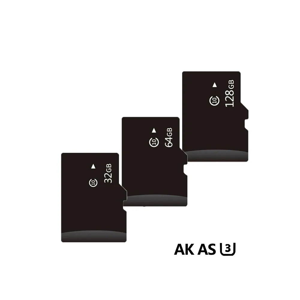 Vente en gros de carte TF AK AS U3 personnalisée de haute qualité 4 Go 8 Go 16 Go 32 Go 64 Go 128 Go Carte mémoire Flash