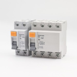 Disjoncteur différentiel RCBO 63A 2P pour contrôle industriel, interrupteur à air électronique de type électromagnétique - Product Image 1