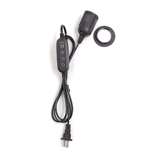 Vite himalayana spina per filo in plastica <span class=keywords><strong>E27</strong></span> E14 portalampada <span class=keywords><strong>Dimmer</strong></span> Black US inserto piatto a 2 pin <span class=keywords><strong>Dimmer</strong></span> spina per cavo di alimentazione - Product Image 3