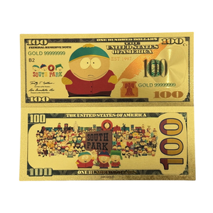 Billete Conmemorativo Estilo South Park con Lámina Dorada, Productos Coleccionables para Adornos de Dibujos Animados en 3D - Product Image 3