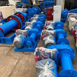 10ton 10m 50m Electric Winch 4 Times <strong>Pulley</strong> Gearbox Steel Core Components Including Pump Engine Motor Slipway for Shipyard Use - Product Image 5