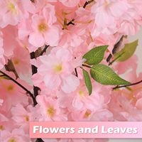 Arbre artificiel à fleurs de cerisier OUSHENG, fausses fleurs de sakura roses, décoration intérieure, 4 pieds, emballage en pot, pour salon, chambre, bureau