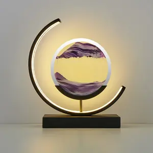 Modern style modern art glass sand clock table lamp living room ornaments home decorative