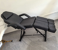 Tempat Tidur Pijat Lipat Portabel Berkualitas Tinggi dengan Kaki Terpisah dan Sandaran Kepala untuk Spa Rumah, Tato, Kesehatan, Salon & Perawatan Wajah