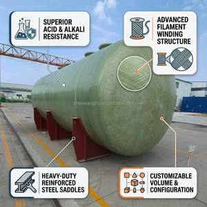 Tanque de Almacenamiento Profesional de Fibra de Vidrio FRP Anticorrosión para Fluidos Ácidos y Alcalinos, Larga Vida Útil, Dimensiones Personalizables - Product Image 2