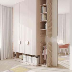 Bedroom Kids Closet <b>Storage</b> Furniture with Drawers Clothes Rack Bin Cupboard Toy <b>Storage</b> Organizer Children Cabinet <b>Wardrobe</b> - Product Image 2