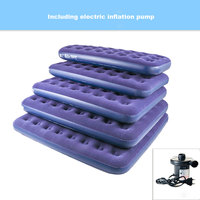 Vente en gros en usine de matelas floqués épais pour une personne, lit à coussin d'air pour l'extérieur monté sur voiture