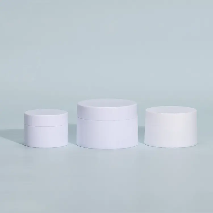 Stock Empty Pet Plastic 100ml 120ml 150ml 200ml 250ml 300ml 500ml 8oz white Cosmetic Jar For Cream Cosmetic Packaging Containers