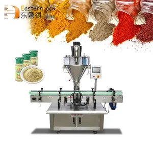 Automatic 1000G Easy Clean Seasoning Auger 4 Side Bag Injectable Dry Vial Bottle Filling Auto Powder Packing Machine