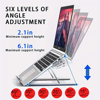 Support de téléphone en alliage d'aluminium, support ergonomique pour tablette, support portable pour ordinateur portable, réglable