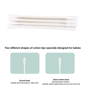 <span class=keywords><strong>Coton</strong></span>-tiges jetables pour le nettoyage des oreilles, tête spirale ronde OEM, 200 pièces, bâtonnets en papier, avec boîte ronde - Product Image 4