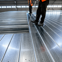Système de plancher sans entrepôt 250*40 en acier galvanisé, panneaux structurels modulaires à levage rapide pour atelier