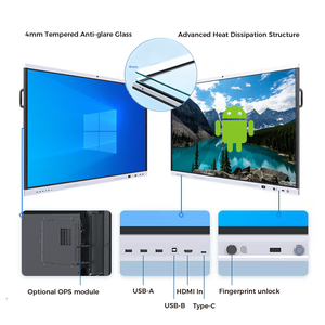 Pizarra Interactiva Inteligente 4K Personalizable de 65-86 Pulgadas con Pantalla Táctil Plana y Cámara para Aulas y Reuniones - Product Image 6