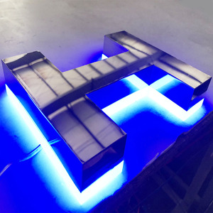 3D illuminate dấu hiệu ngoài trời <span class=keywords><strong>LED</strong></span> ánh sáng thư thép không gỉ gương Backlit Logo 3D signage <span class=keywords><strong>LED</strong></span> Letter ánh sáng 3D signfor kinh doanh - Product Image 5