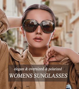 Lunettes de soleil surdimensionnées pour femmes, tendance, polarisées, grandes lunettes de soleil de conduite, protection UV, grandes lunettes de soleil pour dames - Product Image 3