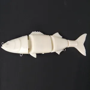 Isca de pesca articulada grande metal 23cm 126g, isca de pescar não pintada fornecedor do corpo