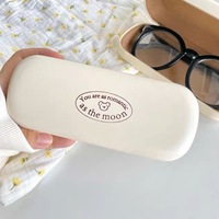 Portable mignon femmes boîte à lunettes Anti-chute dessin animé Couple lunettes boîte de rangement résistant à la pression carré petit ours étui à lunettes