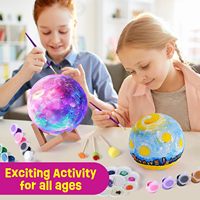 Kit de lampe lunaire 3D à peindre soi-même - Artisanat de lampe de nuit DIY pour enfants de 8 à 12 ans, garçons et filles, cadeau d'anniversaire