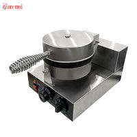 2023 Machines de collation de rue populaires en acier inoxydable gaufrier électrique de forme ronde Machine de gaufrier commerciale