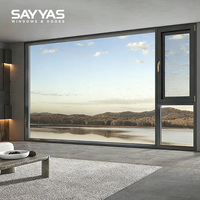 Ventanas de UPVC de Fácil Mantenimiento con Revestimiento para Resistencia a la Presión y a los Arañazos, Ventanas Sayyas DC88