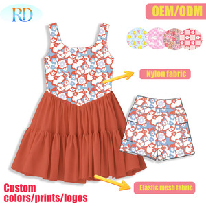 RD Nuovo Design Estivo: Abito da Tennis in Nylon per <span class=keywords><strong>Mamma</strong></span> e Figlia, <span class=keywords><strong>Abbigliamento</strong></span> per Bambine Personalizzato, Casual, Yoga, in Nylon Elastico e Rete - Product Image 3