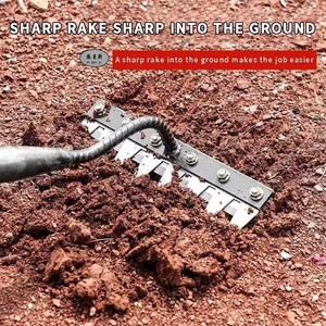 Vente en gros de râteau <span class=keywords><strong>à</strong></span> 6 dents outils de désherbage en acier au manganèse dur ferme familiale outils <span class=keywords><strong>à</strong></span> main pour creuser le sol - Product Image 3