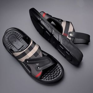 Men's Summer Open Toe Flat <b>Sandals</b> New Casual Non-slip Wear-resistant air Cushion Large Size Beach All-match Trendy - Product Image 3