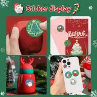 Autocollant adhésif en vinyle de scellement de cadeau décoratif de Noël personnalisé étiquettes et étiquettes de joyeux Noël pour enfants pour promotions