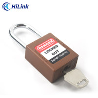Chine personnalisé LOTO fabricant brun 38mm en acier trempé manille verrouillage de sécurité Tagout cadenas qualité «Made China» serrures