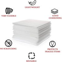 WHITE SHOP 50 feuilles de mousse de polyéthylène 30x30 cm pour déménagement, protection de vaisselle, porcelaine et verrerie