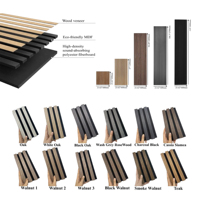 Panneau acoustique en bois naturel à trois côtés, lattes droites, panneau acoustique en MDF, isolation phonique, panneau absorbant le son en bois pour hôtel, bureau