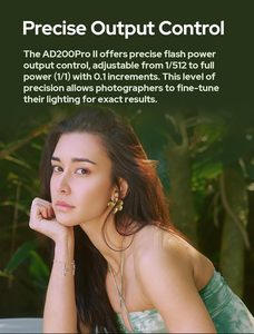 Flash de poche TTL <span class=keywords><strong>Godox</strong></span> <span class=keywords><strong>AD200</strong></span> Pro II 200Ws avec dissipation thermique améliorée, écran couleur, lumière de modélisation bicolore, sortie 1/1-1/512 - Product Image 5