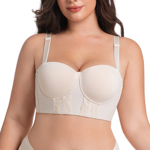 Reggiseni senza cuciture Zoyiame, taglie forti, con ferretto, coppe profonde, allacciatura posteriore a <span class=keywords><strong>4</strong></span> ganci, con spalline rimovibili - Product Image 2
