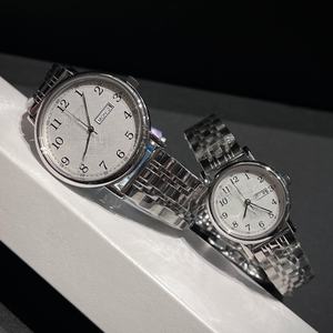 Para Longines. Reloj de Lujo de Primera Calidad, Movimiento de Cuarzo de Precisión, Correa de Acero Inoxidable, Esfera Texturizada, Ventana de Doble Calendario - Product Image 4