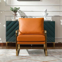Meubles de salon d'hôtel, canapé en cuir PU, fauteuil de salon, fauteuil de canapé simple